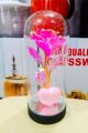 Rose flower in glass tube gift anversiry gift. 