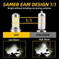 1PCS H4 P15D BA20D Motorcycle Headlight Bulbs 144 SMD Super Bright White 12v LED Headlamp Fog Light Spotlight Play and Plug.