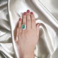 Emerald ring. 