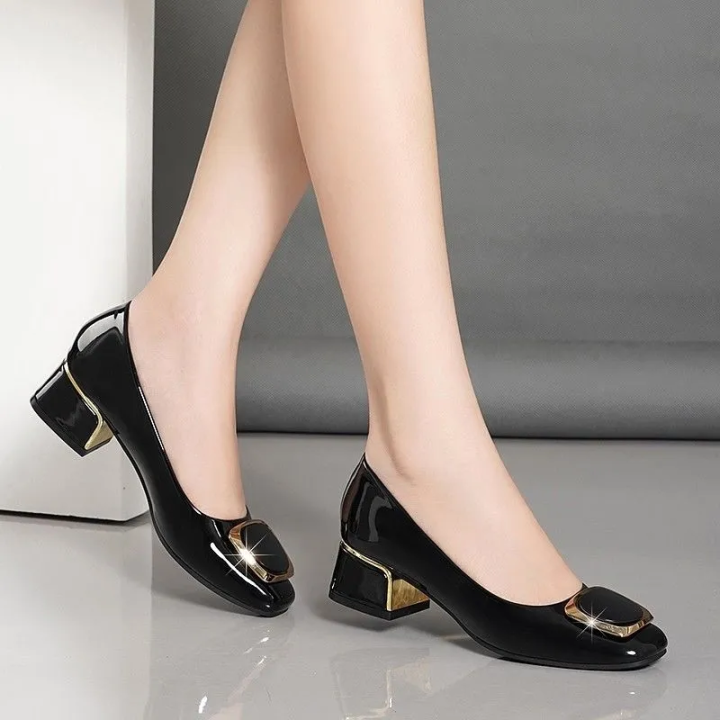 Women%20Cool%20Light%20Weight%20Wine%20Red%20Spring%20&%20Summer%20Slip%20on%20Square%20Heel%20Shoes%20Lady%20Classic%20Black%20Office%20Heels%20Beige%20Hotel%20Work%20A146%20-%20Image%204
