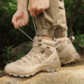 Fashion Men's Boots Combat Boots Outdoor Non-slip Hiking Boots Lightweight Men Desert Boots Motorcycle Boots.