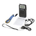 HRD-737 Portable Full Band Radio Aircraft Band Receiver FM/AM/SW/ CB/Air/VHF World Band with LCD Display Alarm Clock. 