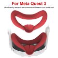 Silicone VR Face Cover for Meta Quest 3 Silicone Eye Mask Sweatproof Mask Face Cushion Replacement for VR Glasses Accessories.
