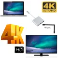 3 IN 1 USB C HUB TYPE-C to HDMI Adapter TYPE C Extension Cable USB 3.0 Converter HDMI-compatible Adapter for PC Laptop Macbook. 