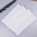 Wedding Season 3PCs Pure White Lace Pure Cotton Happy Handkerchief to Send Friends to Send Mom 28cm/11in Thin.. 