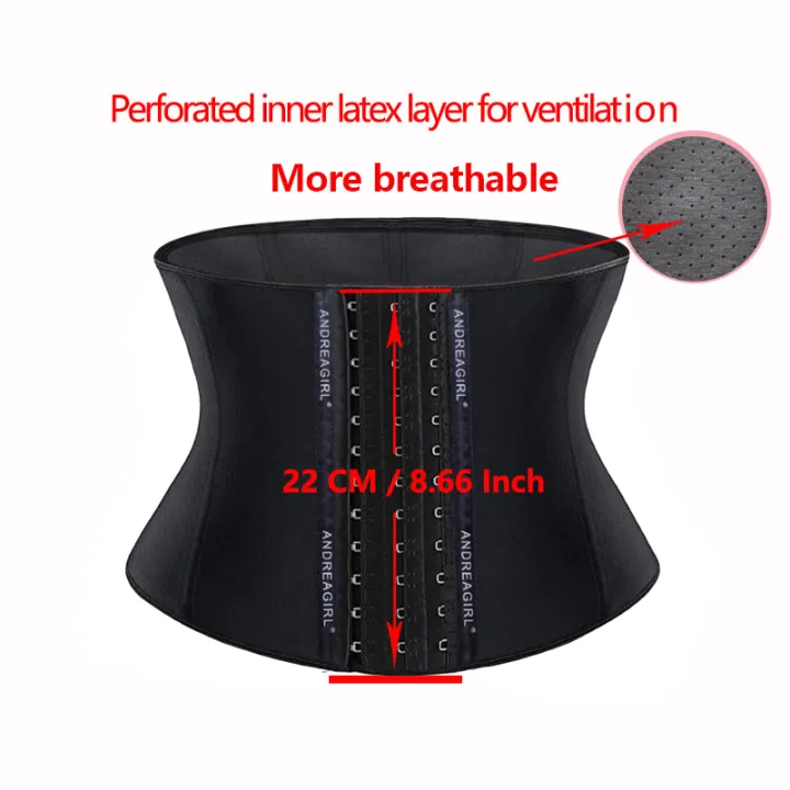 22cm%20Short%203%20Layers%20Latex%20Waist%20Trainer%20Corset%209%20Steel%20Bones%20Shapewear%20Body%20Shapers%20Women%20Corset%20Slimming%20Belt%20Waist%20Shaper%209052%20-%20Image%202