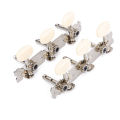 6Pcs Guitar String Tuning Pegs Tuners Acoustic/Folk Guitar Machine Heads Chrome Part 3R+3L Guitar Replacement Parts. 