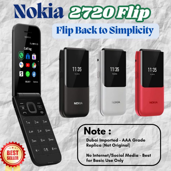 Nokia 2720 Flip Dual Sim 2G Mobile : Dubai Imported AAA Grade Mobile