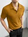 Textured Waffle Knitted Polo T-shirts for Men - 2025 Men’s knitted Polo T-shirt - Stylish Men’s Polo Tshirt - Polo T-shirts for Men. 