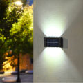 Solar Outdoor Wall Light 10 LED Waterproof Garden Light Courtyard Balustrade Decorative Atmosphere Lamp Down Luminous Solar Lamp. 