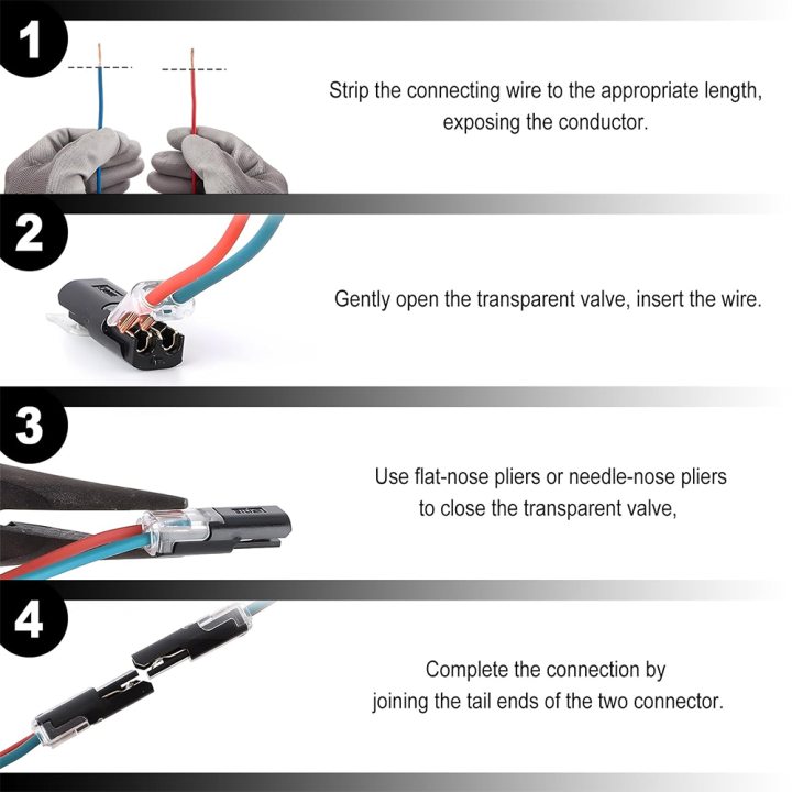 10pcs%20Fast%20Plug%20Wire%20Connector%202Pin%20Way%20Plug%20Car%20Waterproof%20Electrical%20Connector%20Wire%20Cable%20Automotive%20Strip%20Terminal%20Connection%20-%20Image%204