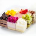 10/20Pcs 60ml Mini Plastic Square Dessert Cups Plastic Yogurt Mousses Dessert Cake Cup Christmas Party Supplies.