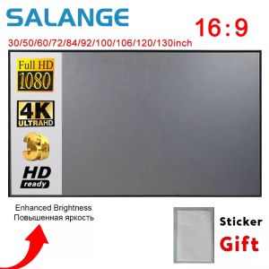 Bilashmart Salange Projector Screen,60 100 120 Inch Reflective Fabric Cloth Projection Screen For YG300 Projetor XGIMI DLP LED Home Theater