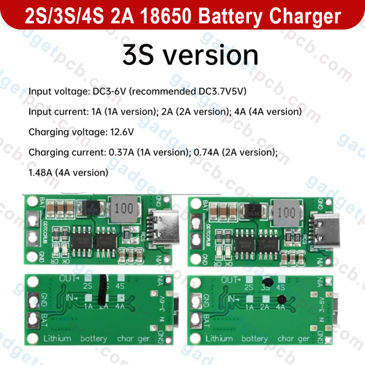 Multi-Cell%202S/3S/4S%202A%20Boost%20Charging%20Module%20Type-C%20USB%202S%20BMS%203S%20BMS%204S%20BMS%20Lithium%20Li-ion%20Battery%20Charging%20Protection%20Board%208.4V%2012.6V%2016.8V%20Step-Up%20Power%20Charger%20Module%20-%20Image%206