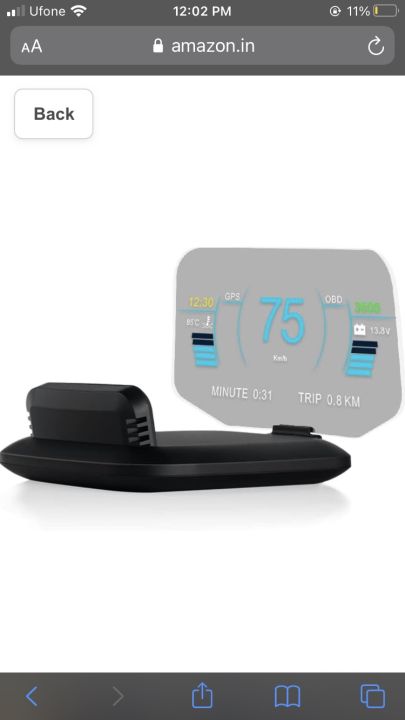 XTOBD C1 OBD + GPS Which Can be Freely Switched Head Up Display Clear in The Daytime Car Head Up Display Digital Speedometer with Speed Alarm
