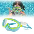 Swim Goggles with Nose Cover Wide Field Of View Diving Mask Anti-Fog Anti-Leak ,Toddler Swimming Goggles For Kids Ages 3-15. 