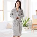 Thick Flannel Soft Unisex Bathrobe. 
