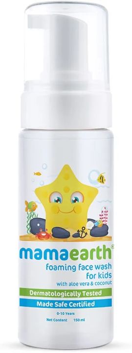 Mamaearth Foaming Face Wash For Kids With Aloe Vera & Coconut For Gentle Cleansing- 150 ml