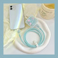 Cute Charging Protection Case Cover For iPhone 15 14 13 16 Pro Max 18w/20w Charger Protector Cable Organiser Data Winder Sleeve. 