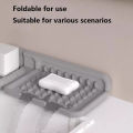 Silicone faucet draining pad, foldable and freely customizable waterproof pad, multi-functional kitchen sink splash-proof pad. 