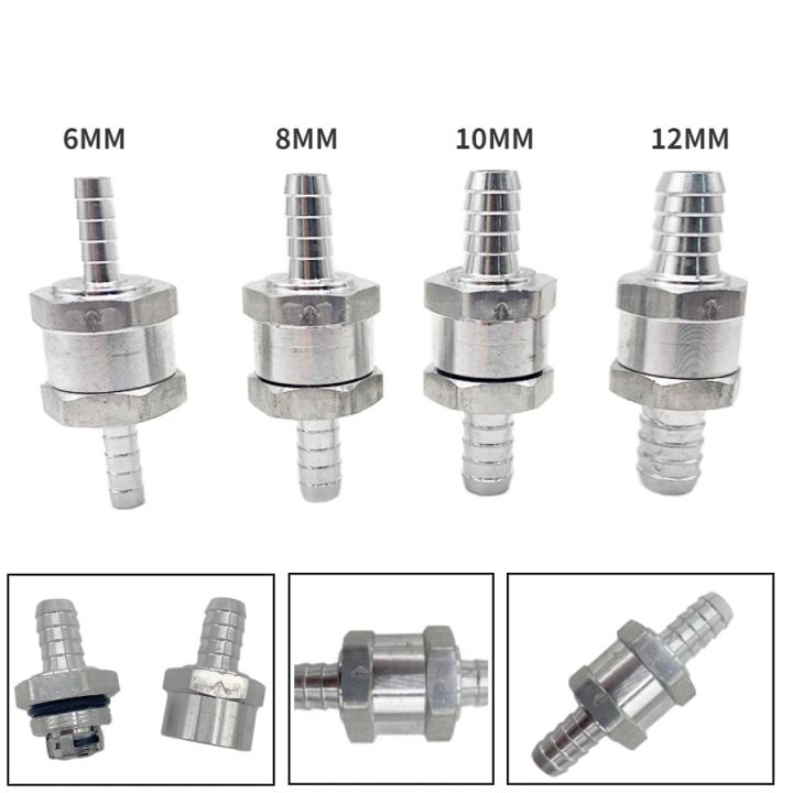 Inline Fuel Check Valve 10mm 3/8" Aluminium Fuel Line One Way Non Return Check Valve Petrol Diesel Gas In Line Check Valves - Foto 9
