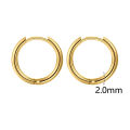 2Pcs Small Hoop Spring Ear Clips Earrings For Women Men Stainless Steel Painless No Piercing Stealth Fake Ear Jewelry 8-20mm. 
