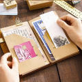 Kraft Paper File Folder for Refillable Travel Journals, Standard Portable Passport Size Kraft Refill Insert Cards Organizer. 