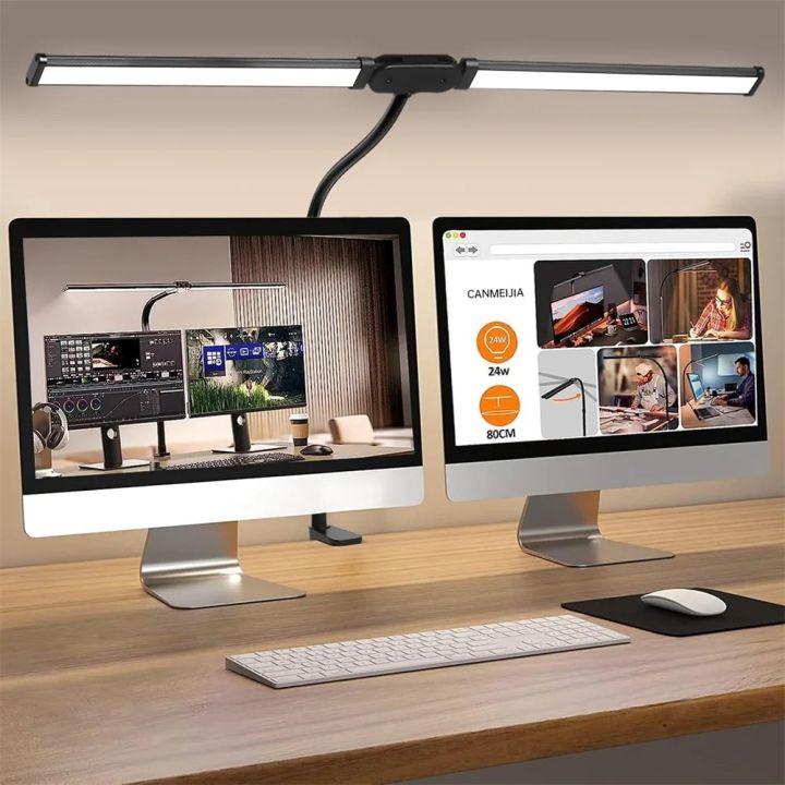 Double Head LED Desk Lamp Architect Task Lamps with Clamp Gooseneck ...
