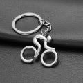 1pcs Sport Man Keychain Metal Bicycle Bike Cycling Riding Keyring  Key Chains Hanging Accessories. 