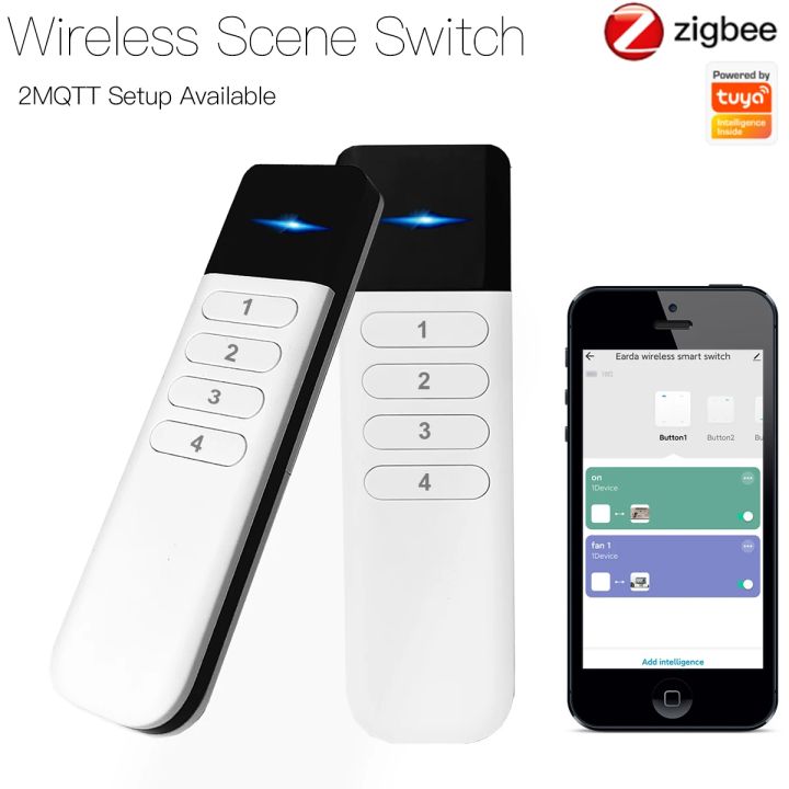Tuya ZigBee Wireless Portable Remote Control 4 Zone LED Dimmer Smart ...