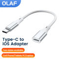 Type C To ios Adapter ios Male To Type C Female Fast Charging Data Cable for iPhone 15 iPad Macbook. 