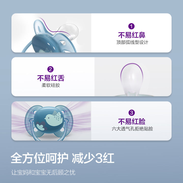 PHILIPS%20AVENT%20silica%20gel%20Soothing%20pacifier%20Over%200-18%20months%20Newborn%20babies%20Anti-Colic%20baby%20nipple%20ventilate%20no%20smell%20-%20Image%205