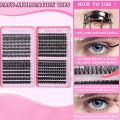 MIAOJIE DIY Lash Extension Kit 720pcs Lash Clusters Individual Eyelashes Kit with Lash Bond and Seal Wispy Natural Mange Lashes. 