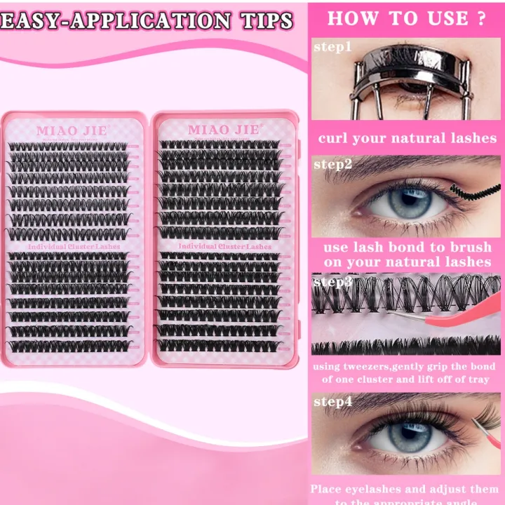 MIAOJIE%20DIY%20Lash%20Extension%20Kit%20720pcs%20Lash%20Clusters%20Individual%20Eyelashes%20Kit%20with%20Lash%20Bond%20and%20Seal%20Wispy%20Natural%20Mange%20Lashes%20-%20Image%205