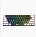 Jedel Gaming Rgb Keyboard Mechanical with Red Switch Colorful Backlight Black and White Combination Keys PAK FF. 