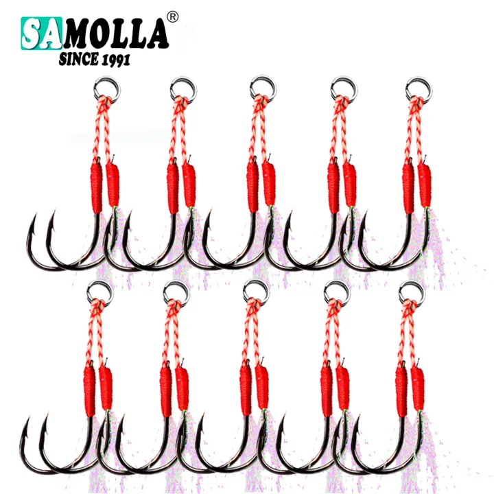 10pair/lot%20Fishing%20Hook%20Jig%20Double%20PairHooks%20Barbed%20Thread%20Feather%20Accessories%20Pesca%20High%20Carbon%20Steel%20Fishing%20Lure%20Slow%20Jigging%20-%20Image%205