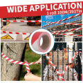5MM×100M， hazard warning, safety stripe warning tape, non adhesive barrier tape, suitable for warning dangerous buildings. 