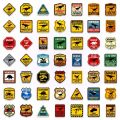 50pcs Vintage Jurassic World Warning Signs Dinosaur Painting Stickers Luggage Motorcycle Bike Laptop Decals Graffiti Sticker. 