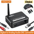 Bluetooth 5.0 Receiver Digital to Analog Audio DAC Converter Adapter Digital SPDIF Optical Toslink to 3.5mm 3.5 AUX Jack RCA L/R. 