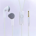 Samsung Original Wired Earphones with Mic 3.5mm Jack, Stereo Sound, Noise Isolation, White Color. 