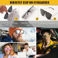 Fashionable Polarized Myopia Glasses Clip Driver's Goggles Night Vision Glasses Outdoor Sunshade And UV Resistant Sunglasses.
