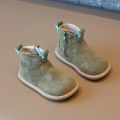 Autumn Winter Baby Boys Girls Boots Oxford Suede Children Casual Shoes Outdoor Anti-slip Infant Shoes Plush Kids Ankle Boots. 