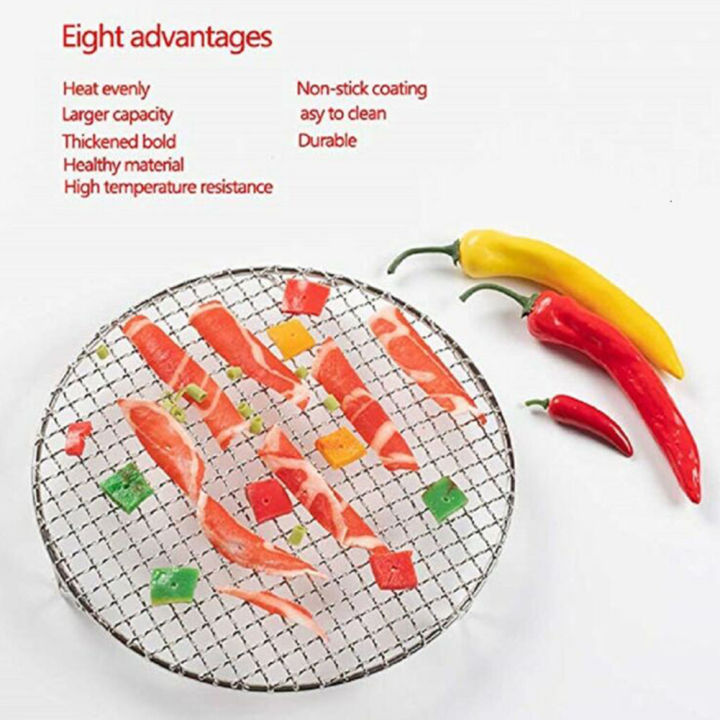 13-35cm%20Stainless%20Steel%20Round%20Bbq%20Net%20With%20Foot%20Barbecue%20Round%20Cooling%20Baking%20Rack%20Camping%20Outdoor%20Mesh%20Wire%20Net%20-%20Image%204