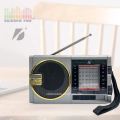 KTF-1490 Rechargeable Solar Portable Outdoor Bt Mini Speaker Wireless Am Fm Sw Full Bands Radio With Led Flashlight Flashlight.