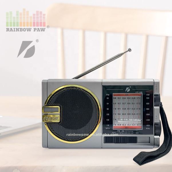 KTF-1490 Rechargeable Solar Portable Outdoor Bt Mini Speaker Wireless Am Fm Sw Full Bands Radio With Led Flashlight Flashlight