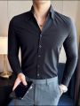 Autumn Long Sleeve Camisas Business Fashion Shirt For Men. 