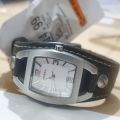 (A). Fossil JR-8130 Brown leather strap Women's Watch used good condition without original packaging. 