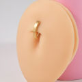 1PC 316l Surgical Steel  Navel Piercing Simple Belly Button Ring For Women Girl Reverse Curved Glossy Snap Belly Piercing. 