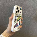 Graffiti painted cell phone case suitable for iPhone 11 13 dirt-resistant shockproof soft cover. 