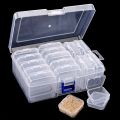14pcs in 1 Set Beaded Storage Box Nail Art Jewelry Earring Seed Beads Storage Bottle DIY Diamond Painting Rhinestone Craft.